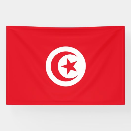 Vlag van Tunesië Spandoek (Horizontaal)