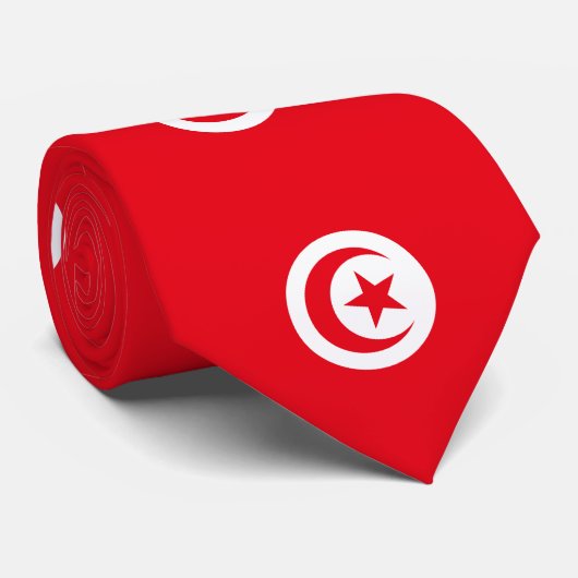 Vlag van Tunesië Stropdas (Opgerold)