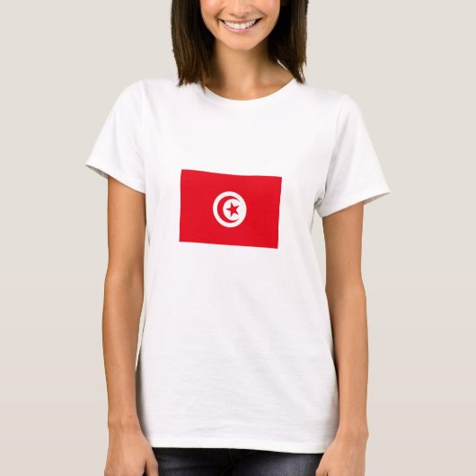 Vlag van Tunesië T-shirt (Voorkant)