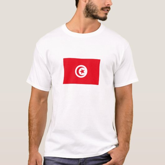 Vlag van Tunesië T-shirt (Voorkant)