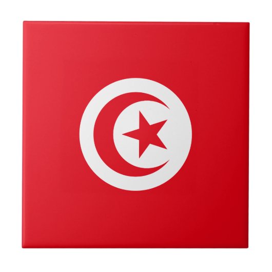 Vlag van Tunesië Tegeltje (Voorkant)