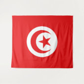 Vlag van Tunesië Wandkleed (Voorkant (horizontaal))