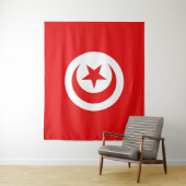 Vlag van Tunesië Wandkleed (In situ)