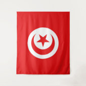 Vlag van Tunesië Wandkleed (Voorkant)