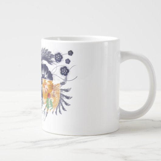 Vlag van Turken en Caicoseilanden Grote Koffiekop (Rechts)