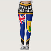 Vlag van Turken en Caicoseilanden Leggings (Voorkant)