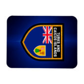 Vlag van Turken en Caicoseilanden Magneet (Horizontaal)