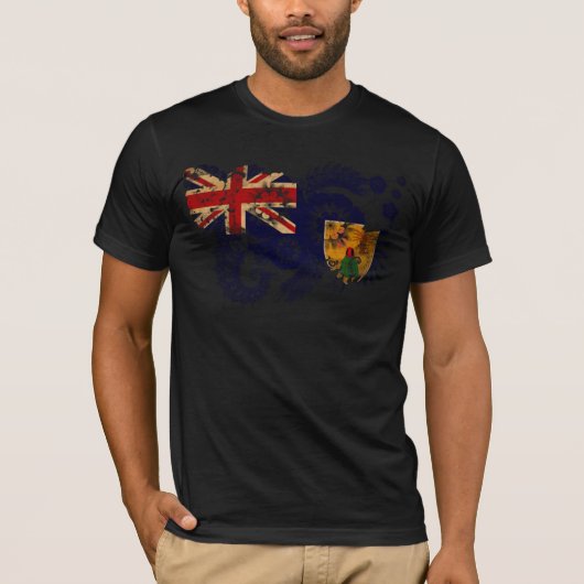 Vlag van Turken en Caicoseilanden T-shirt (Voorkant)