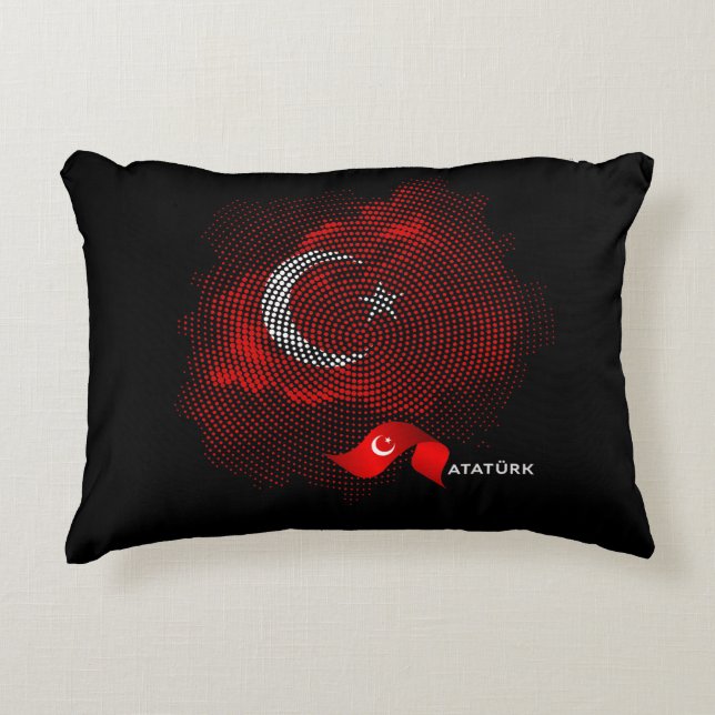 Vlag van Turkije Accent Kussen (Voorkant)