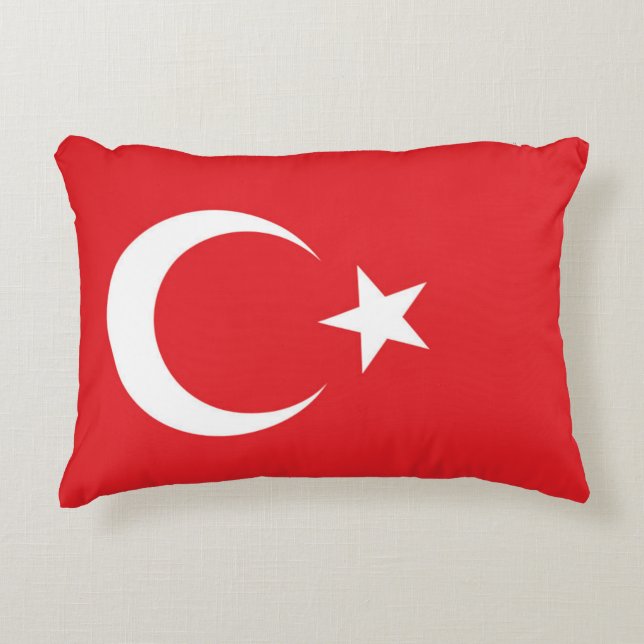 Vlag van Turkije Accent Kussen (Voorkant)