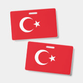 Vlag van Turkije Badge (Voor- en achterkant)