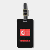 Vlag van Turkije Bagage Label (Voorkant verticaal)