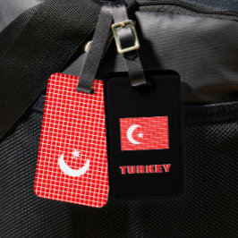 Vlag van Turkije Bagage Label