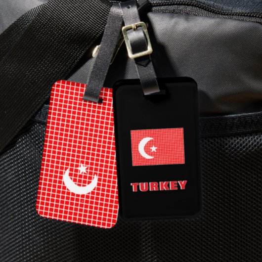 Vlag van Turkije Bagage Label