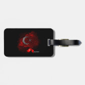 Vlag van Turkije Bagagelabel (Achterkant horizontaal)