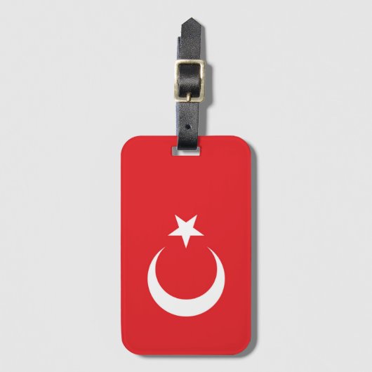 Vlag van Turkije Bagagelabel (Voorkant (verticaal))