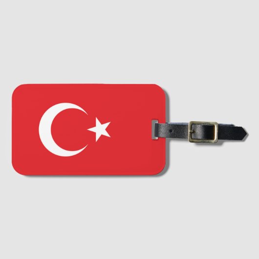 Vlag van Turkije Bagagelabel (Voorkant (horizontaal))