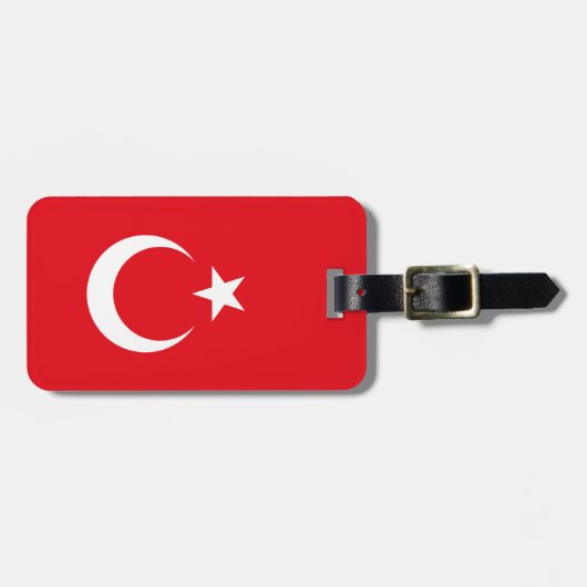 Vlag van Turkije Bagagelabel (Voorkant horizontaal)