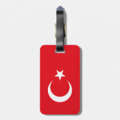 Vlag van Turkije Bagagelabel (Achterkant verticaal)