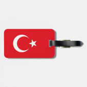 Vlag van Turkije Bagagelabel (Achterkant horizontaal)
