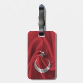 Vlag van Turkije Bagagelabel (Achterkant verticaal)