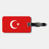 Vlag van Turkije Bagagelabel (Achterkant horizontaal)