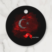 Vlag van Turkije Bedankjes Labels (Achterkant)