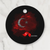 Vlag van Turkije Bedankjes Labels (Voorkant)