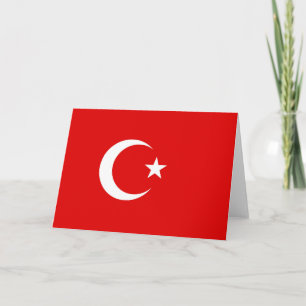 Vlag van Turkije Bedankkaart