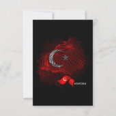 Vlag van Turkije Bedankkaart (Voorkant)
