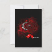 Vlag van Turkije Bedankkaart (Achterkant)