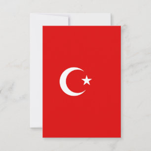 Vlag van Turkije Bedankkaart