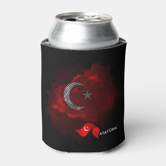 Vlag van Turkije Blikjeskoeler (Blikje Voorkant)