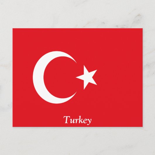 Vlag van Turkije Briefkaart (Voorkant)