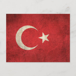 vlag van Turkije Briefkaart