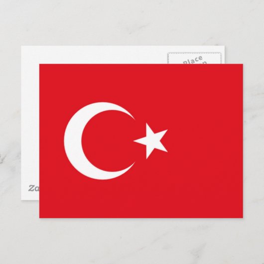 Vlag van Turkije Briefkaart (Voorkant / Achterkant)