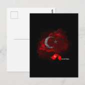 Vlag van Turkije Briefkaart (Voorkant / Achterkant)