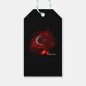 Vlag van Turkije Cadeaulabel (Achterkant)