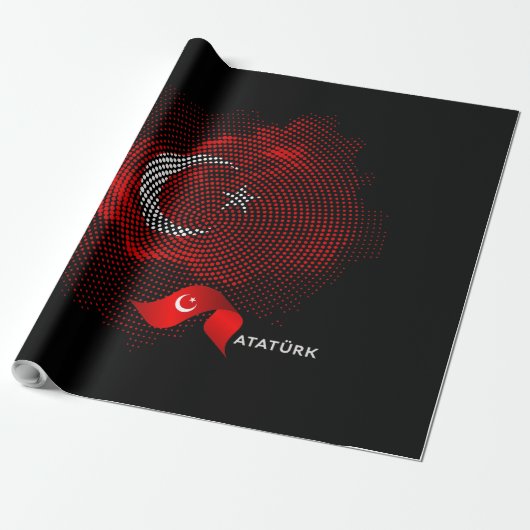 Vlag van Turkije Cadeaupapier (Uitgerold)