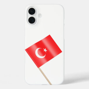 Vlag van Turkije iPhone 16 Plus Hoesje