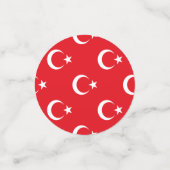 Vlag van Turkije Confetti (Kleine voorkant)