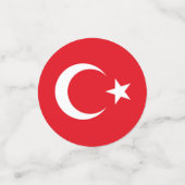 Vlag van Turkije Confetti (Kleine voorkant)
