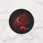 Vlag van Turkije Confetti (Kleine voorkant)