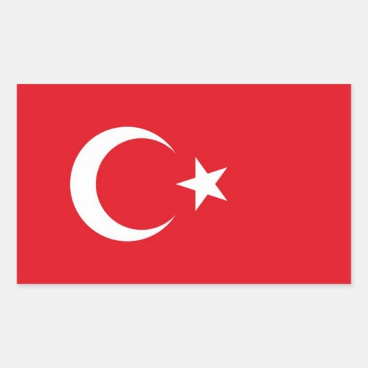 Vlag van Turkije Decal Sticker (Voorkant)