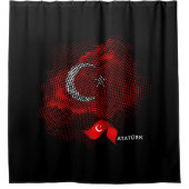Vlag van Turkije Douchegordijn (Voorkant)