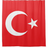 Vlag van Turkije Douchegordijn (Voorkant)