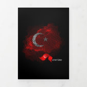 Vlag van Turkije Drieluik Kaart (Cover)