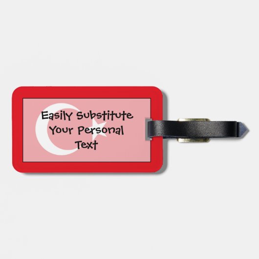 Vlag van Turkije - Easy ID Personal Bagagelabel (Achterkant horizontaal)