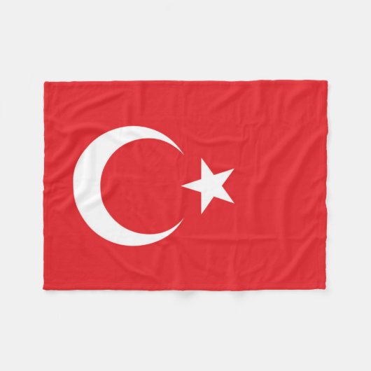 Vlag van Turkije Fleece Deken (Voorkant (Horizontaal))