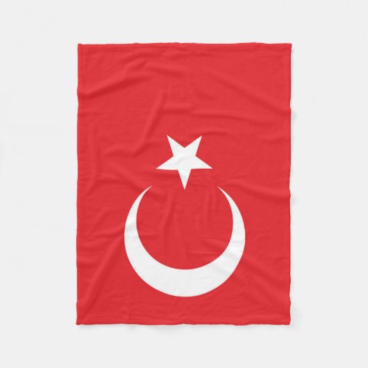 Vlag van Turkije Fleece Deken (Voorkant)